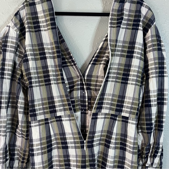 Veronica Beard Plaid Shirt Dress Belted Midi Button Front Long - Picture 12 of 14